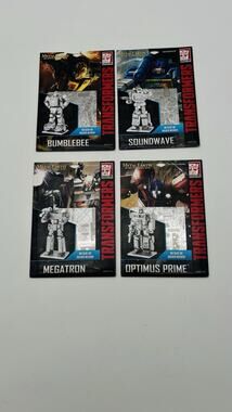 New Transformers Generations Metal Earth 3D Metal Model Kit New Sealed Lot Of 4